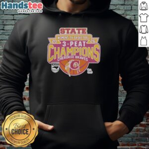 Official Cherokee Braves 2026 NCHSAA Women's 2A Basketball State Champions T-Shirt - Image 5