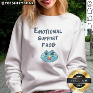Cozy Good Emotional Support Frog Sweatshirt featuring a cheerful frog design, perfect for comfort and positivity.