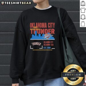 Premium Oklahoma City Thunder NBA Basketball 2026 sweatshirt featuring team logo and stylish design for fans.