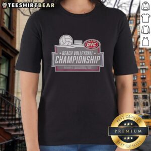 Alt Text: 2026 Ohio Valley Conference Beach Volleyball Championship ladies tee shirt design in Martin, TN.