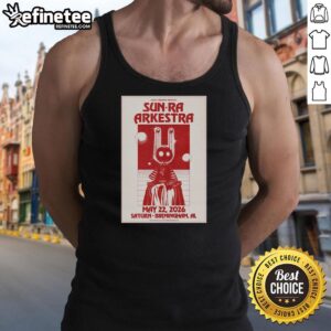 Alt Text: Hot Sun Ra Arkestra in Birmingham Al on May 22, 2026 poster design featured on a stylish tank top.