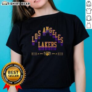 Pretty Los Angeles Lakers 2026 Playoffs Game 4 ladies tee showcasing team spirit and stylish design for fans.
