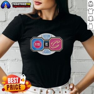 Detroit Pistons vs Cleveland Cavaliers 2026 NBA Playoffs Eastern Conference Semifinals ladies tee showcasing team spirit.