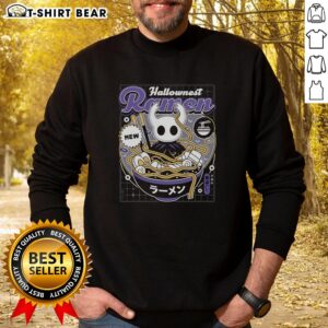 Cozy Nice Hallownest Ramen aesthetic sweatshirt featuring vibrant graphics and a stylish design for casual wear.