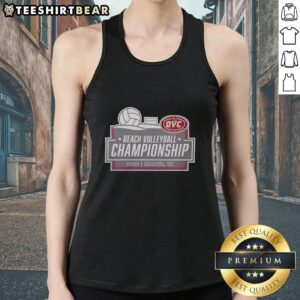 2026 Top Ohio Valley Conference Beach Volleyball Championship tank top featuring vibrant colors and event logo.