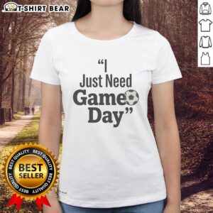 Funny football ladies tee for game day featuring playful text design, perfect for expressing team spirit and humor.