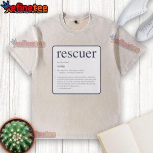 Official Rescuer Noun Meaning Definition T-Shirt - Image 6