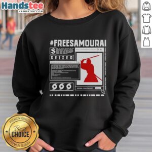Premium free Samourai sweatshirt featuring Cyberpunk 2077 design, perfect for defending your privacy in style.