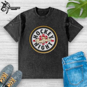 Alt Text: Premium Zach Benson rocking a Hockey Night in Buffalo washed t-shirt, showcasing team spirit and style.