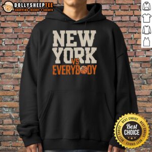 Top New York Knicks vs Everybody basketball hoodie featuring vibrant team colors and bold graphic design.