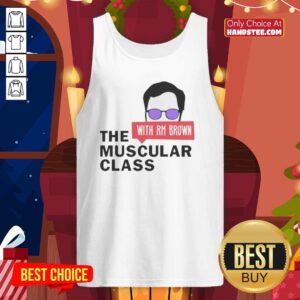 Man in a brown tank top from Premium The Muscular Class showcasing fitness and style in a gym setting.
