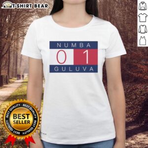 Alt Text: Good Number One graphic Numba Gulava ladies tee featuring a stylish design and vibrant colors for casual wear.