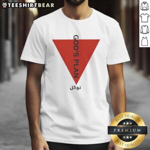 Premium Boxinton God's Plan T-Shirt featuring an upside-down red triangle design, perfect for stylish streetwear.