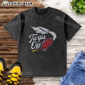 Alt Text: Awesome St. Louis Baseball Tarps Off Washed T-Shirt featuring a vibrant design and soft fabric, perfect for fans.