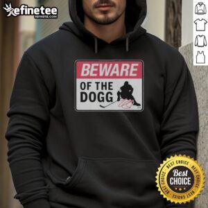 Premium Nathan MacKinnon Beware Of The Dogg Sign Hoodie featuring stylish design for hockey fans and casual wear.