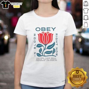 Top Obey in bloom, featuring stylish ladies tee inspired by New York, Paris, Seoul, and more fashion capitals.