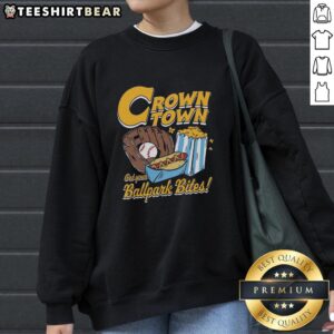 Official Crown Town Ballpark Bites Sweatshirt featuring a stylish design for baseball fans and cozy comfort.