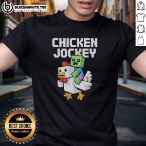 Awesome Chicken Jockey Pixel funny lover game T-shirt for friends, perfect gift for gaming enthusiasts and gamers.