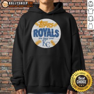 Premium Kansas City Royals MLB X Topps Baseball The Real One Hoodie featuring team logo and stylish design.