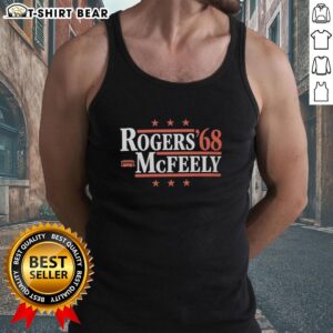 Top Rogers 68 McFeely Trolley Stars tank top featuring a vibrant design perfect for summer casual wear.