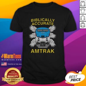 Original Biblically Accurate Train T-Shirt featuring a unique design inspired by biblical themes and train imagery.