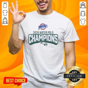 Alt Text: Premium Wagner Seahawks MAAC Water Polo Champions 2026 logo t-shirt featuring vibrant team colors and emblem design.