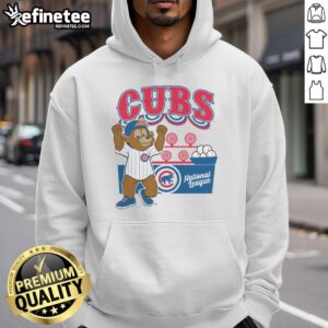 Alt Text: Premium Preschool Mitchell & Ness Cream Chicago Cubs Step Back Up Hoodie featuring team logo and soft fabric.