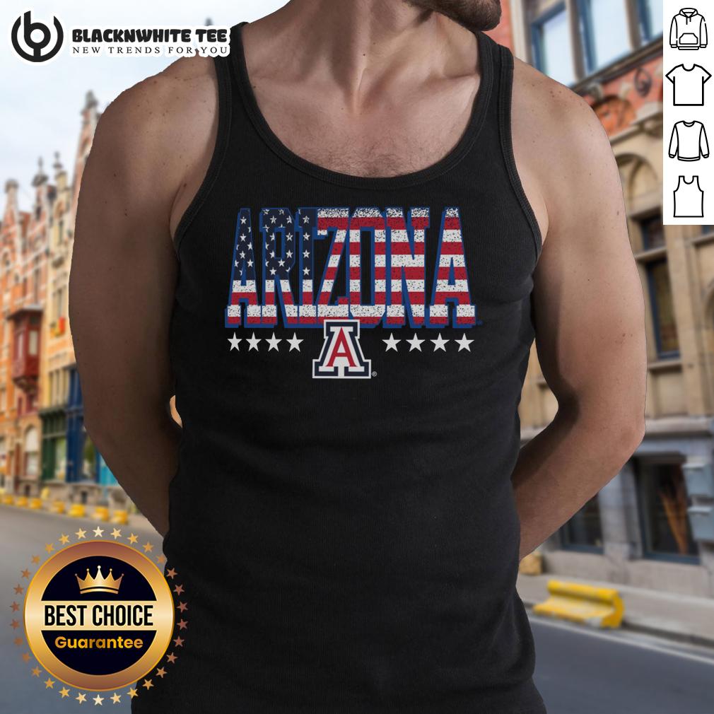 Top Arizona Wildcats Tall Type Flag Tank Top Top Arizona Wildcats tall type flag tank top in vibrant colors, perfect for fans showcasing team spirit and style.