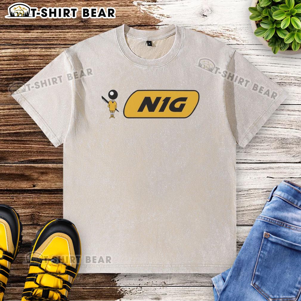 Top Bic Man Pen Figure N1G Washed T Shirt Stylish Top Bic Man Pen figure on a washed t-shirt, showcasing playful design and vibrant colors for casual wear.
