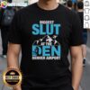 Funny 'Top Biggest Slut At The Denver Airport' T-shirt design featuring bold text and playful graphics for humor lovers.