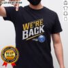 Top Buffalo Sabres Stanley Cup 2026 We're Back T-Shirt featuring team colors and logo, perfect for fans celebrating victory.