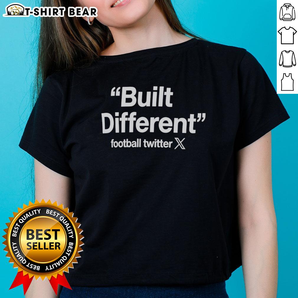 Top Built Different Football Twitter Logo Ladies Tee Top Built Different Football Twitter Logo Ladies Tee in stylish design, perfect for fans of football and social media.