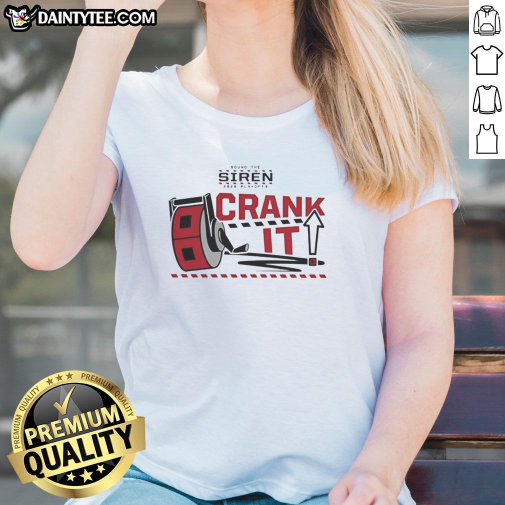 top-carolina-hurricanes-nhl-rinky-crank-it-sound-the-siren-2026-playoffs-ladies-tee Top Carolina Hurricanes NHL Rinky Crank It Sound The Siren 2026 Playoffs Ladies Tee featuring team colors and logo.
