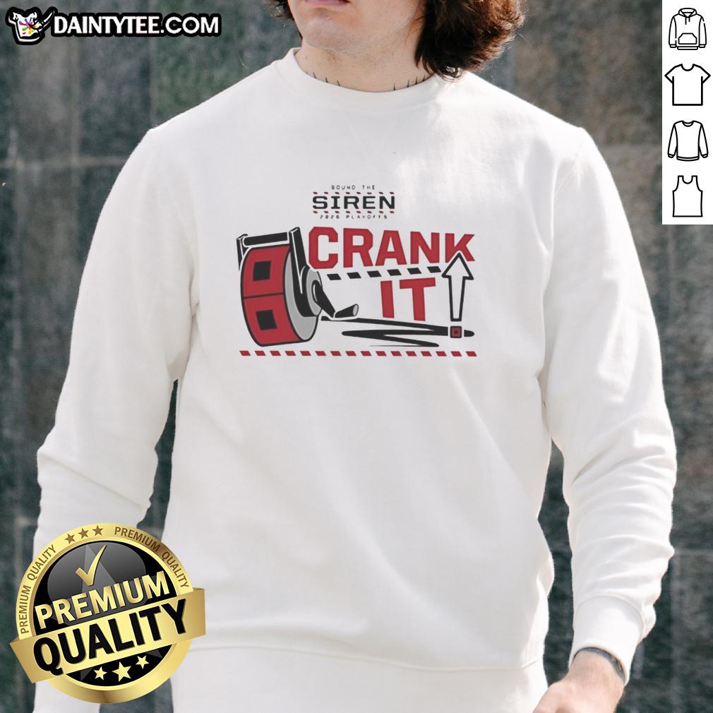 top-carolina-hurricanes-nhl-rinky-crank-it-sound-the-siren-2026-playoffs-sweatshirt Alt Text: Top Carolina Hurricanes NHL Rinky Crank It Sound the Siren sweatshirt for the 2026 playoffs, featuring team colors and logo.