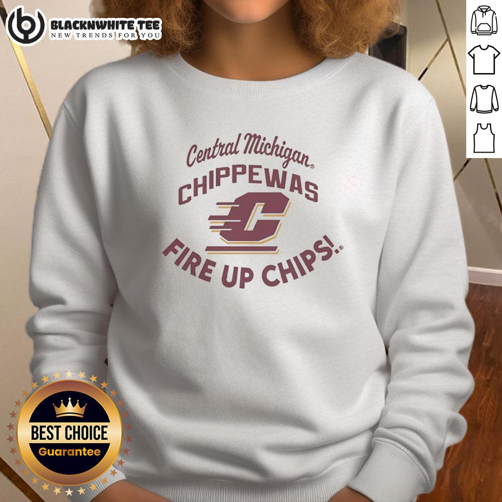 Top Central Michigan Chippewas Fire Up Chips Sweatshirt Top Central Michigan Chippewas Fire Up Chips sweatshirt in maroon, perfect for fans supporting their team.