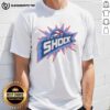Top Detroit Shock '03 T-Shirt featuring team logo and vibrant colors, perfect for fans of the WNBA championship team.
