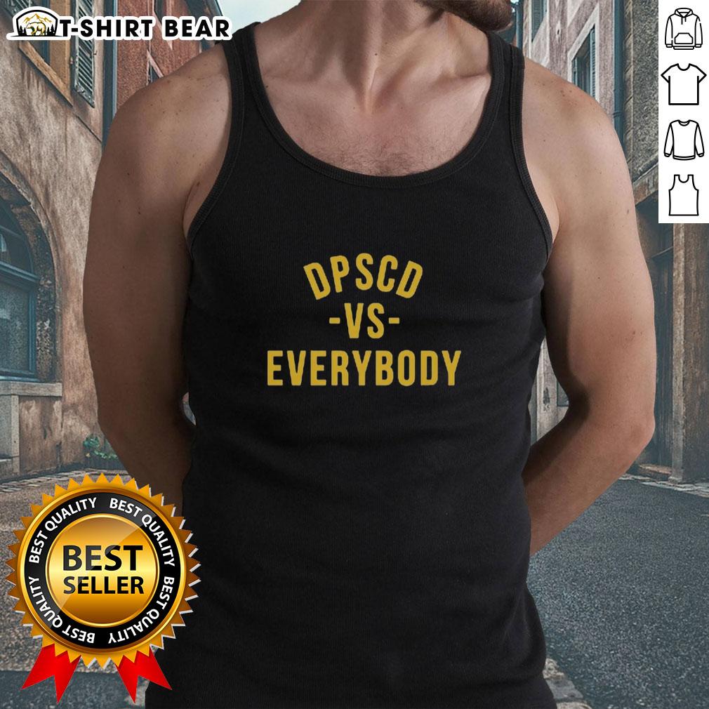 Top Dpscd Vs Everybody Yellow Tank Top Top DPSCD vs Everybody yellow tank top featuring bold graphic design, perfect for casual wear and fitness enthusiasts.