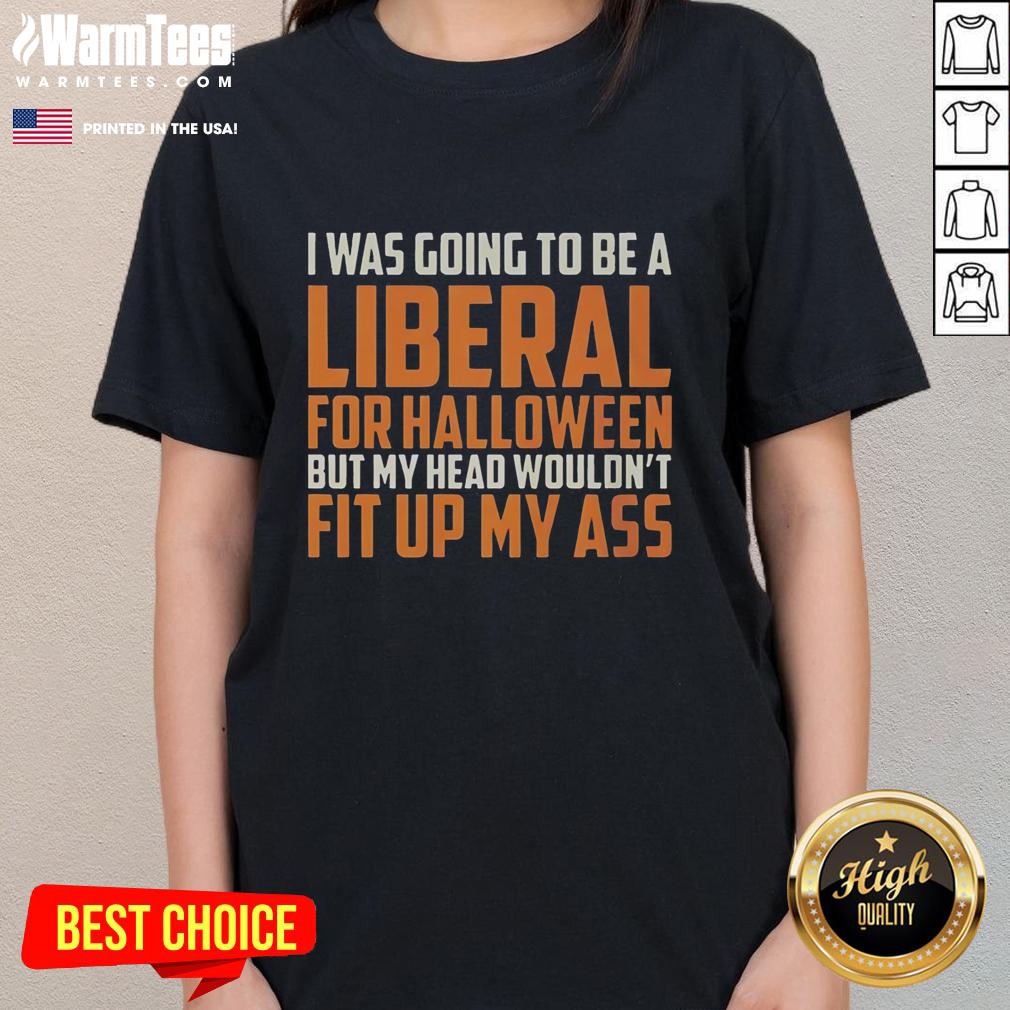 top-i-was-going-to-be-a-liberal-for-halloween-retro-ladies-tee Retro ladies tee featuring I Was Going To Be A Liberal For Halloween design, perfect for Halloween festivities.