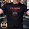 Top Illinois Fighting Illini Basketball Final Fours Banner T-Shirt featuring vibrant team colors and iconic logo design.
