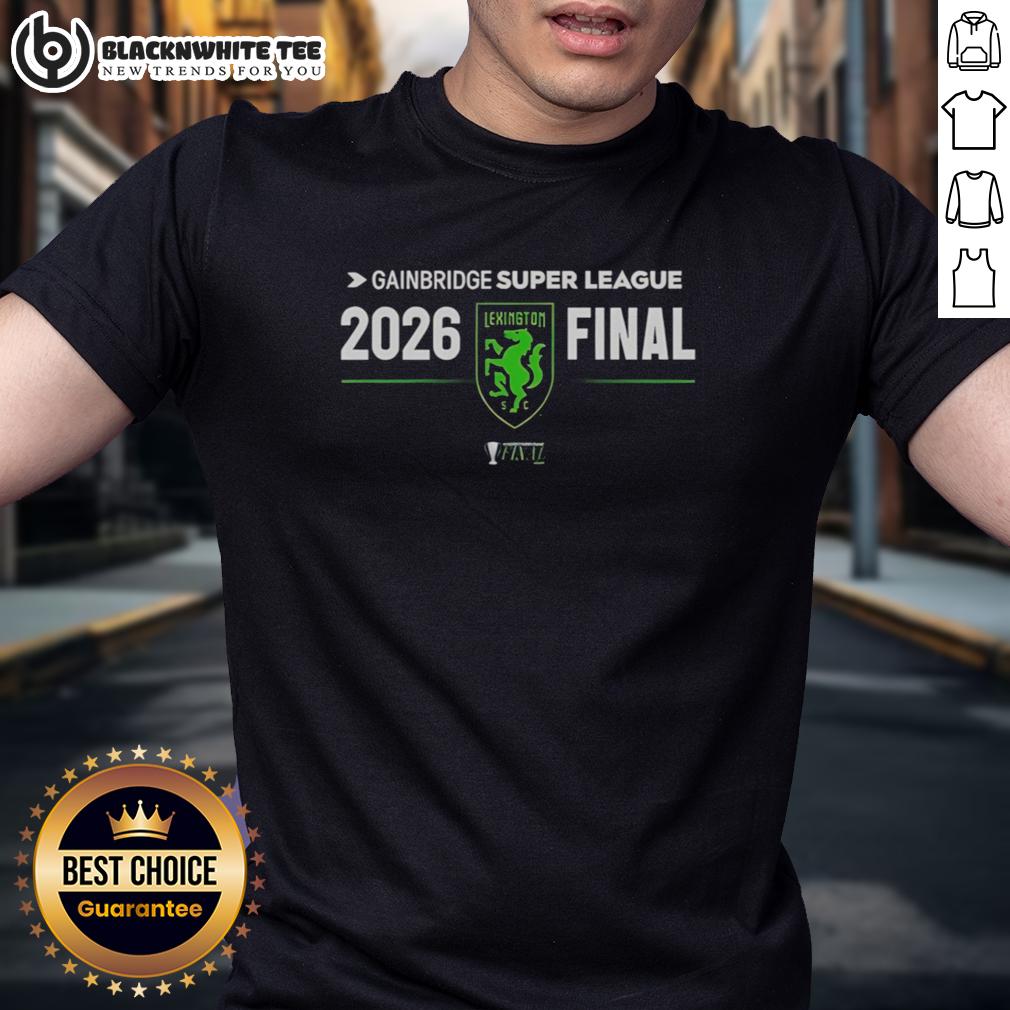 Top Lexington Sporting Club Gainbridge Super League 2026 Final T Shirt Top Lexington Sporting Club Gainbridge Super League 2026 Final T-Shirt featuring team colors and logo design.