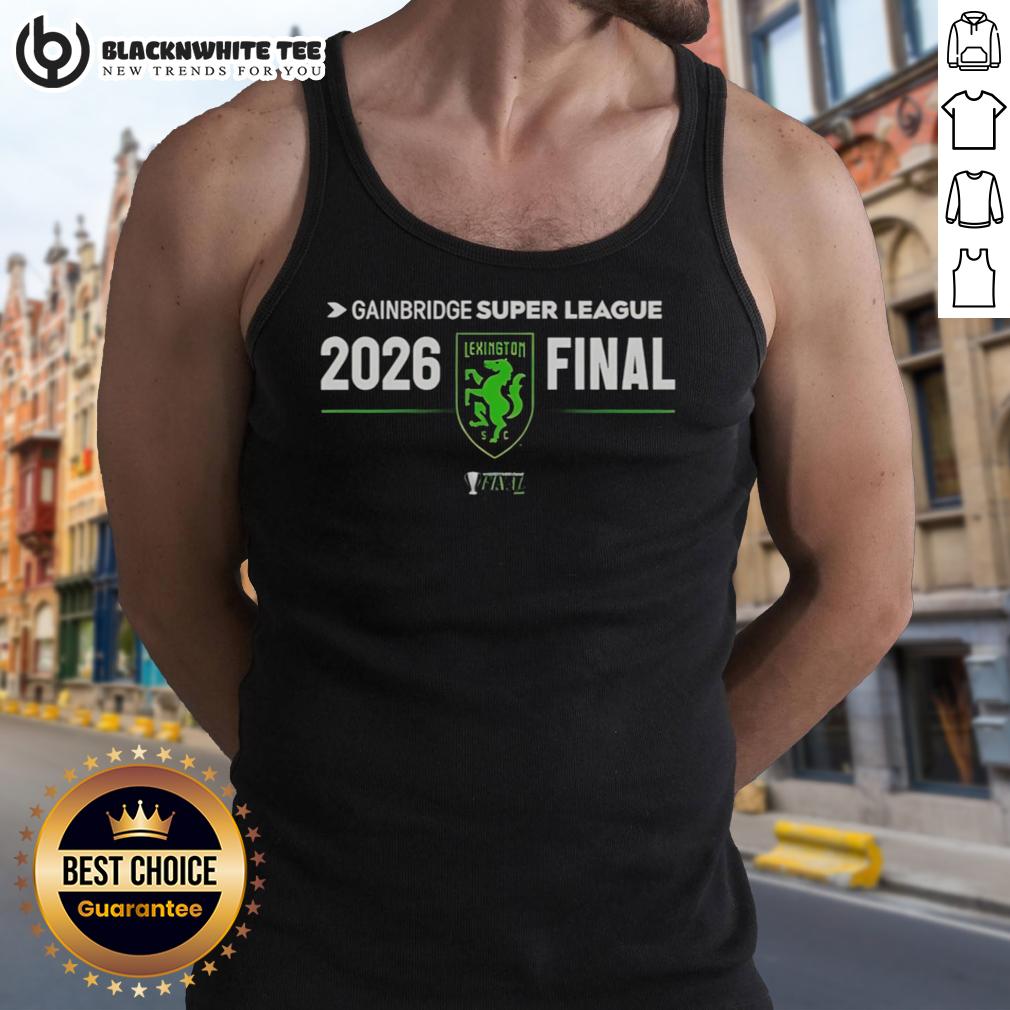 Top Lexington Sporting Club Gainbridge Super League 2026 Final Tank Top Top Lexington Sporting Club Gainbridge Super League 2026 Final tank top featuring vibrant team colors and logo.