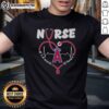 Top Los Angeles Angels Nurse 'It's A Work Of Heart' T-Shirt showcasing team spirit and dedication to healthcare.