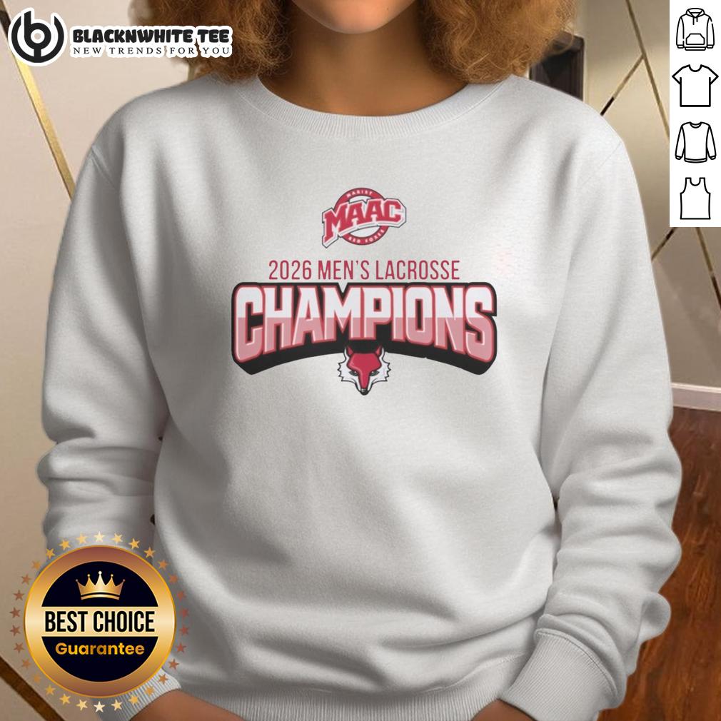 Top Marist Lacrosse 2026 Men'S Lacrosse Champions Sweatshirt Top Marist Lacrosse 2026 Men's Lacrosse Champions sweatshirt featuring team logo and championship colors.