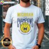 Top Michigan Wolverines 2025-2026 Big Ten Regular Season Champions T-Shirt featuring team colors and logo design.