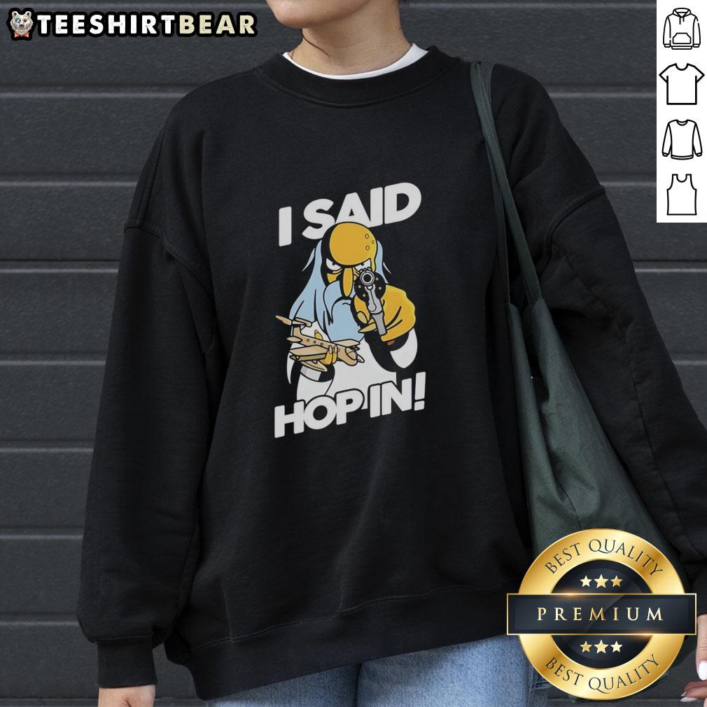 top-mr-burns-holding-pistol-and-model-aircraft-i-said-hop-in-meme-sweatshirt Alt Text: Mr. Burns holding a pistol and model aircraft in 'I Said Hop In' meme on a sweatshirt design for fans.