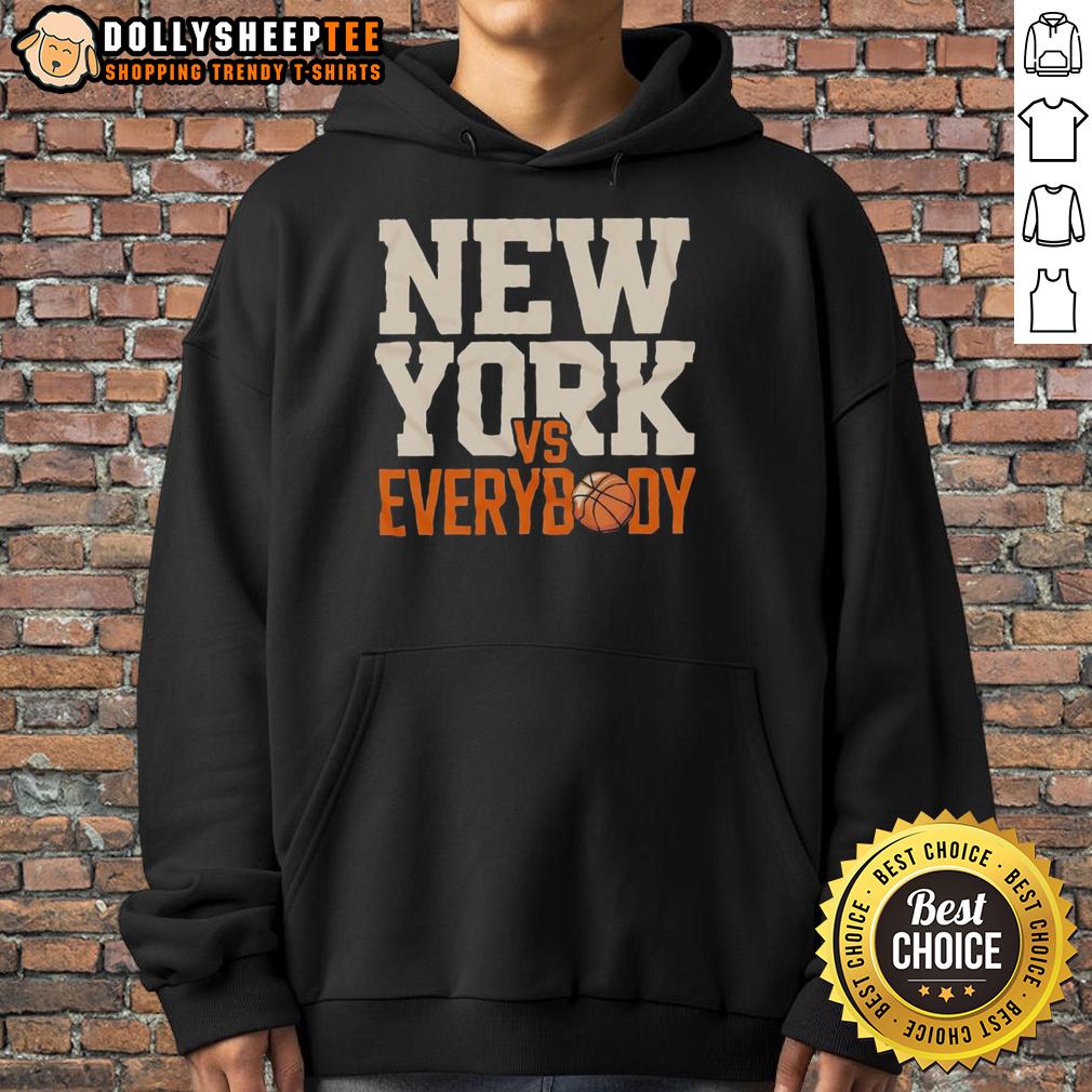 Top New York Knicks Vs Everybody Basketball Hoodie Top New York Knicks vs Everybody basketball hoodie featuring vibrant team colors and bold graphic design.