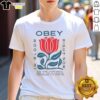 Top Obey In Bloom T-Shirt featuring city graphics from New York, Paris, Seoul, Berlin, Tokyo, London, Amsterdam, and Los Angeles.