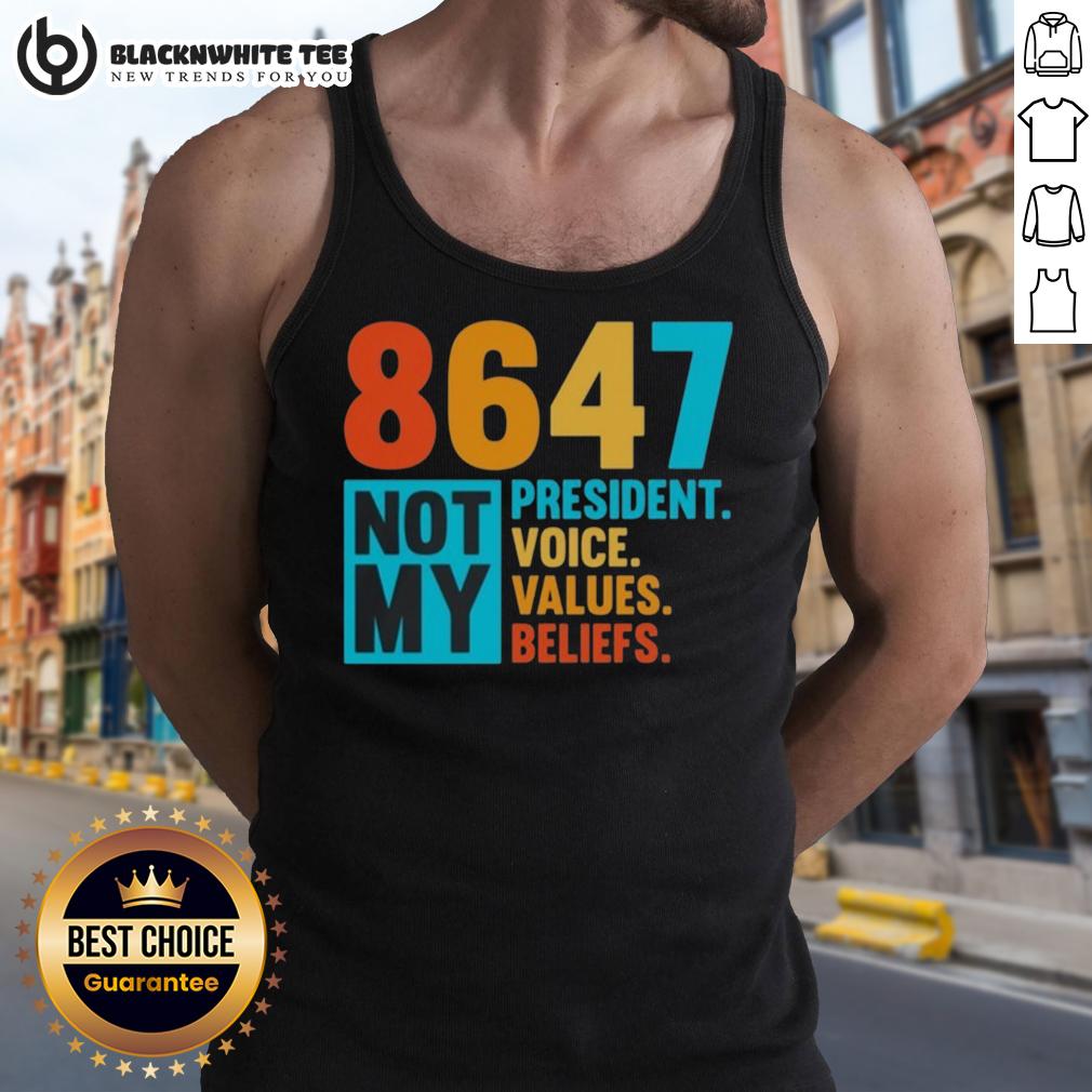 Top Pink 8647 Not My President Voice Values Beliefs Tank Top Top Pink 'Not My President' tank top showcasing voice, values, and beliefs for expressive fashion.