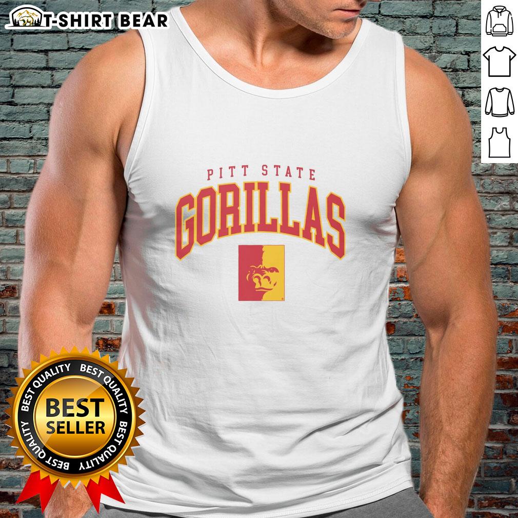 Top Pittsburg State Gorillas Classic Logo Tank Top Alt Text: Classic logo tank top featuring the iconic Pittsburg State Gorillas design, perfect for fans and casual wear.