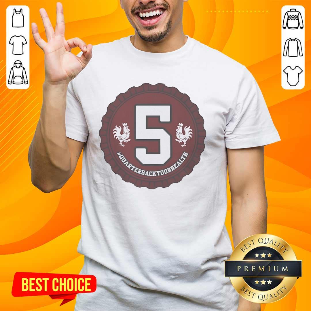top-quarterback-your-health-5-logo-t-shirt Top Quarterback Your Health 5 logo t-shirt featuring a stylish design for sports and health enthusiasts.